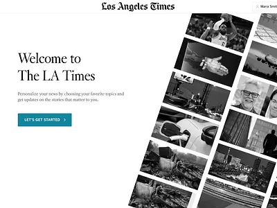 LA Times Personalization Feed Concept design feed for you news news media personalization uxdesign web website design