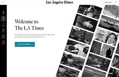 LA Times Personalization Feed Concept design feed for you news news media personalization uxdesign web website design
