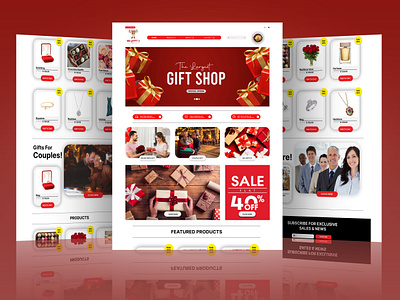 Gifts Website UI Design | Landing Page animation branding design figma graphic design logo ui uiux