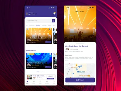 Event Booking UI Design design figma product design ui uiux ux