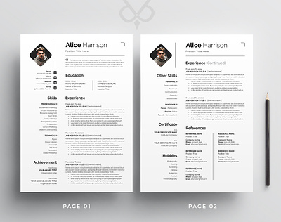 Resume/CV Template Pack 3 page