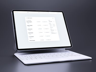 Search UI design dropdown finder job minimal search ui web