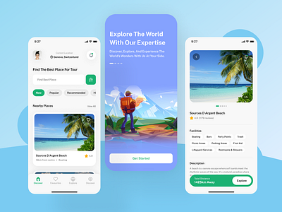 Tourism App UI/UX Design app design booking booking app design tour tourism app ui ui design ux ux design visual visual design