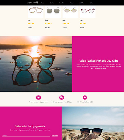 Eyeglassify Page fly Shopify Template 3d eyeglasses shopify design shopify template shopify theme