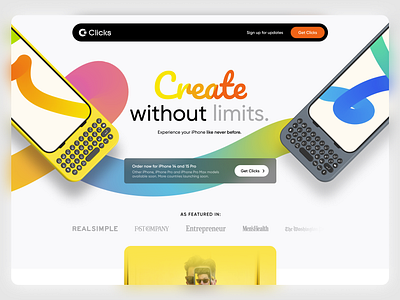 Clicks iPhone Keyboard Website clicks iphone case collaboration with mrmobile creative design design innovation digital design iphone accessories keyboard case design packaging design physical design product design tech accessory design technology products user interface design website design
