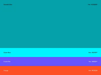 Roswell colors biotech biotechaesthetic biotechcolorpalette biotechnews biotechnology brandidentity brandingcolorpalette colorfoundation colorsofbiotechnology colorstory fiftysevenagency molecularbiology oceanblue orange purplerain roswellbiotechnologies roswellblue scientificaesthetic semiconductor