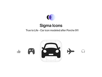 Sigma Icon car icon component design system icon sigma ui uikit ux