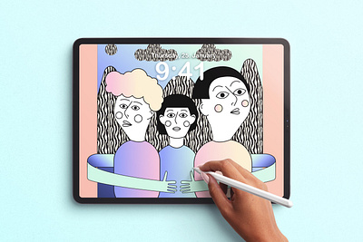 Concept art for iPad Wallpapers adobe illustrator design illustration ipad vector wallpaper