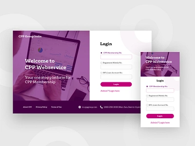 CPP Group Website insurance login membership ui ux web website