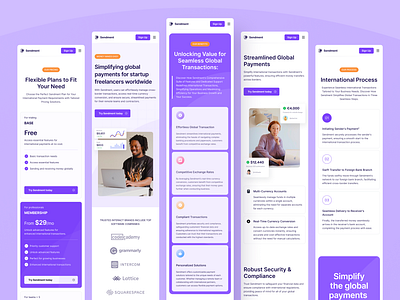 Sendment - Mobile Landing Page design graphic design ui ui design ux web design