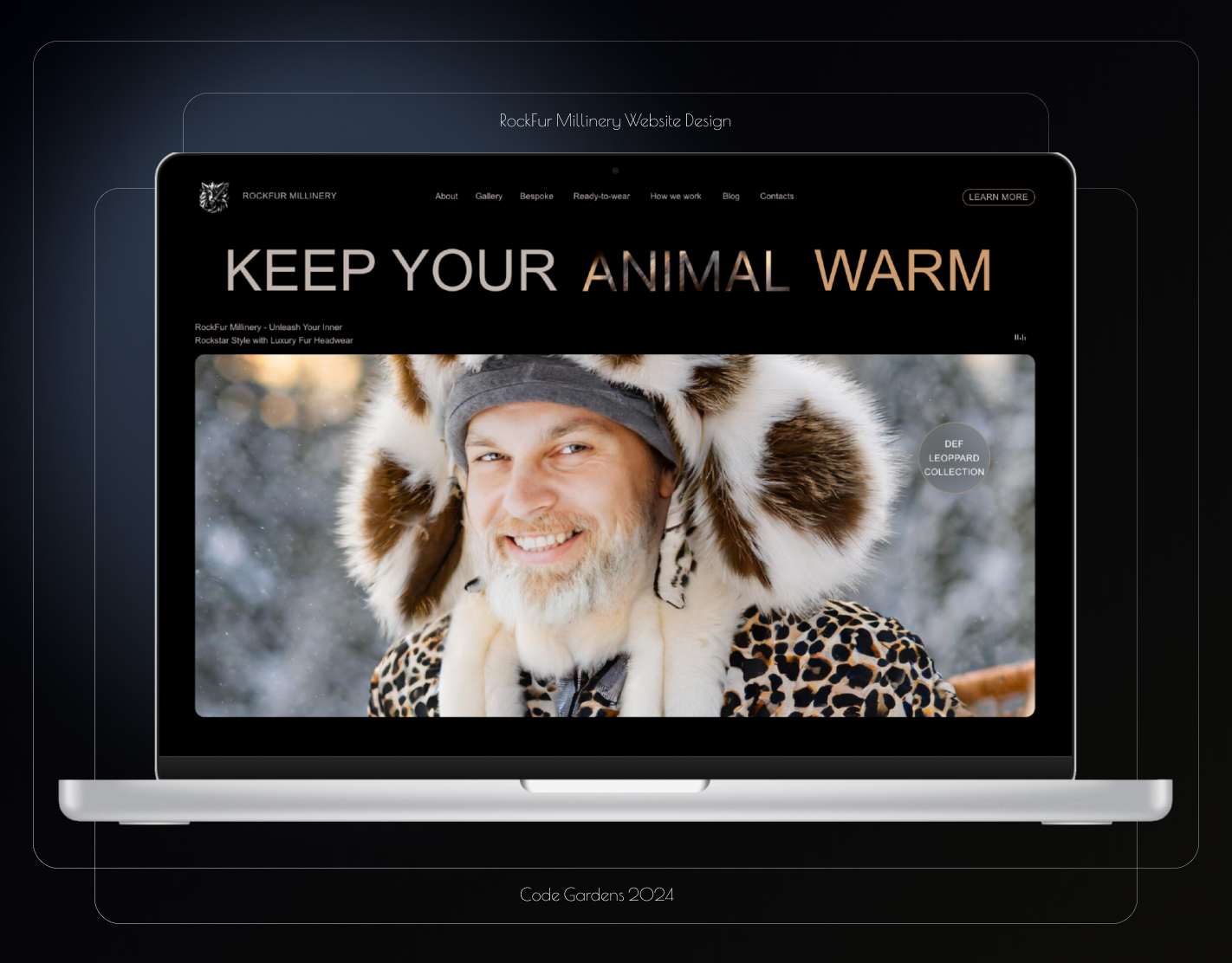 Rock Fur Millinery Website Design atelier fashion heavy metall leopard leopard print millinery rock rock and roll ui website design