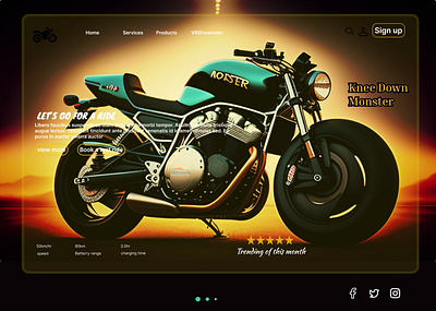 BIKE LANDING PAGE DESIGN ui