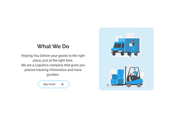 Logistics Website About us section branding design illustration logo product typography ui ux