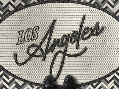 Los Angeles Fauxsaic apple pencil design fauxsaic illustration ipad pro mosaic procreate tile typography