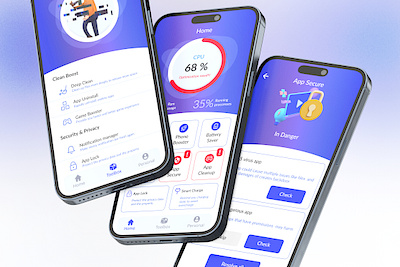 Mobile Cleaner - boost your phone(app design) app appdesign boost booster cleaner cpu design illustration mobile optimization reserch ui uidesign ux