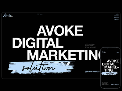 Avoke Marketing Agency after effects animation digital figma marketing agency motion ui ux web design website