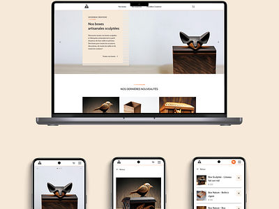 Eshop Woodbox creation graphic design ui