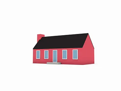 3d House illustrations 3d c4d cinema4d illustration
