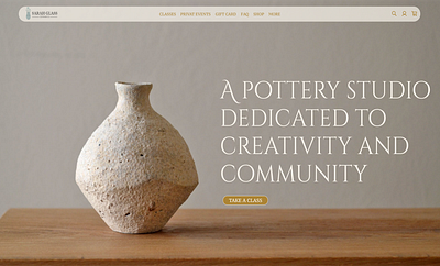 A pottery studio design figma landing page pottery studio ui website