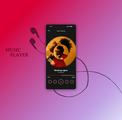 Music Player screen Design challenge dailyui figma music musicplayer player ui