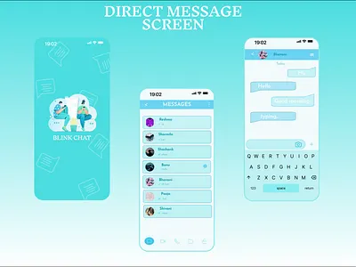 DIRECT MESSAGE SCREEN chatting screen dailyui dailyui013 mobileapp ui