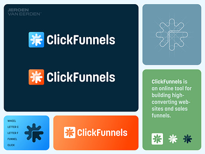 ClickFunnels - Logo Design ⚙️ arror arrow branding building click creative logo cursor funnel gear letter mark logo marketing mice modern logo monogram mouse sales scale traffic wheel