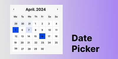 #080 Daily UI Challenge (Date Picker) dailychallenge dailyui figma interface mobiledesign screen ui uidesign uiux ux uxdesign webdesign
