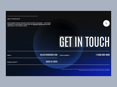 GETINTOUCH - Website Concept blog business cms concept design landing page maintenance minimalist modern portfolio technology ui ux web web design webdesign website