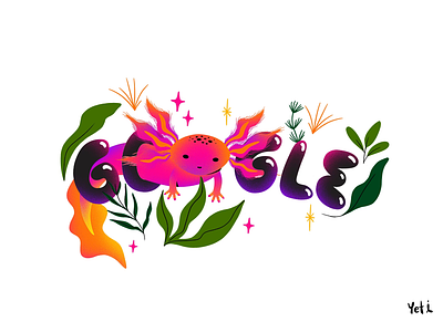 Google Doodle for Axolotl Day animation axolotl bubbles colorful doodle google graphic design illustration illustrator mexican illustrator motion graphics vector