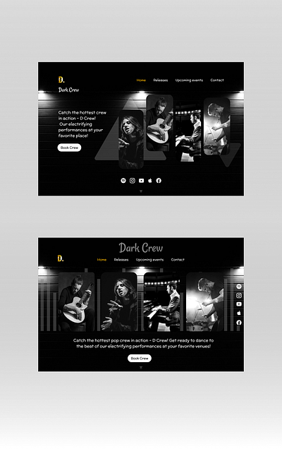 Dark crew - hero section challenge dailyui dark ui uidesign uidesigner uiux web