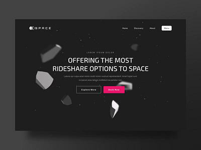 Space Website UI Kit animation motion graphics outerspace space ui ui kit web design website