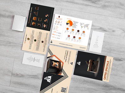 Communication kit - Woodbox Creation branding brochure poster print