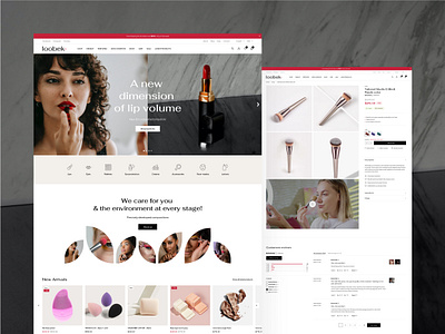 Loobek beauty cosmetics design e commerce ecommerce figma portfolio product spa store ui ux webdesign