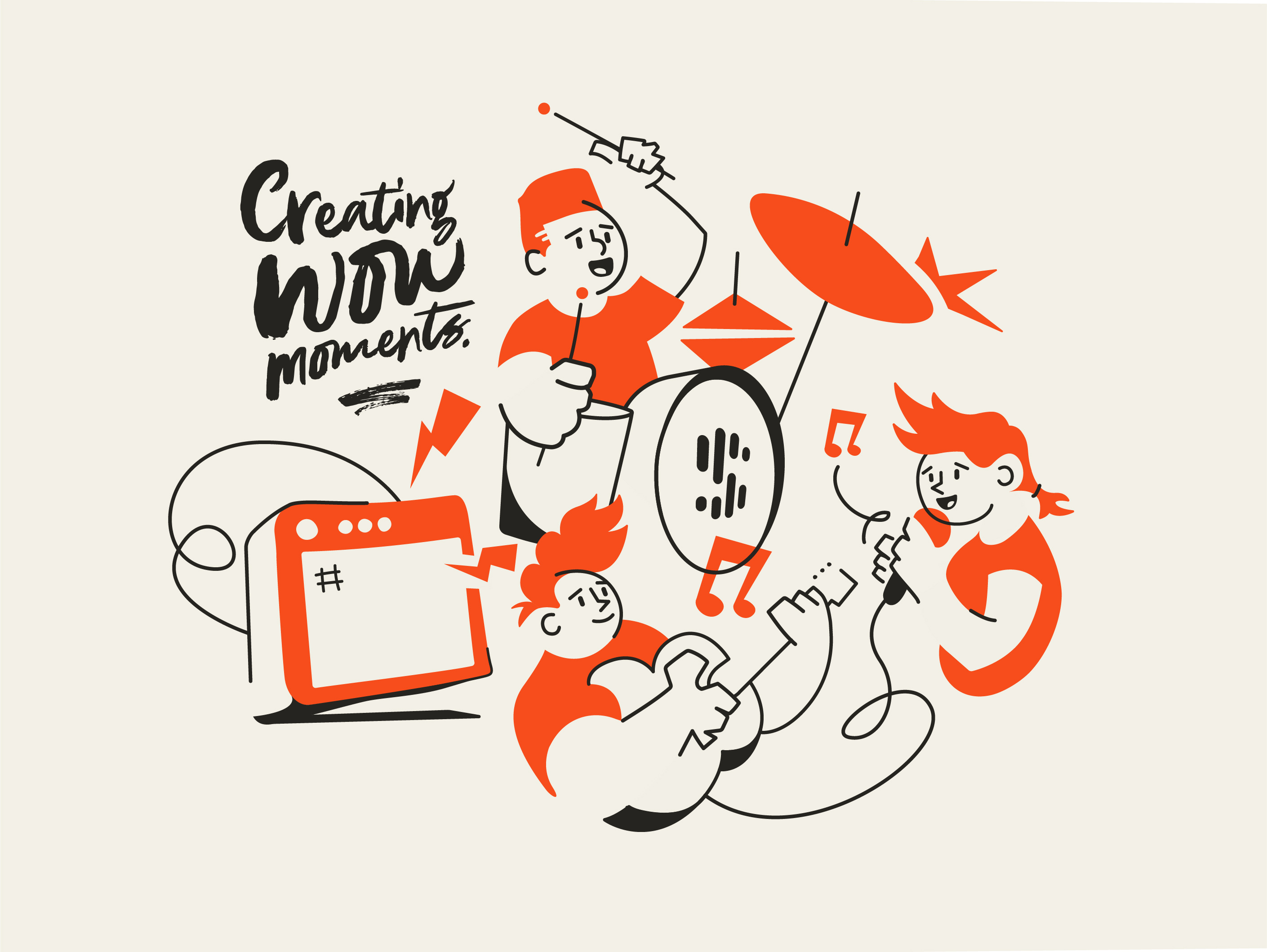 Music Start-up Merch - Vol. 1 chicago drums gig graphic design guitar illustration instruments merch music musician singer start up