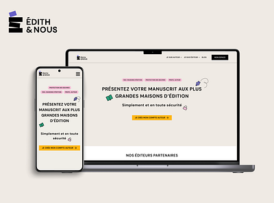 Saas Édith & Nous - website graphic design landing ui