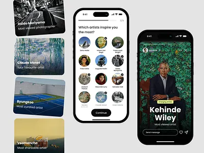 Optic • AI-curated collections ai art artists design gen ai loka mobile optic product design startup ui ux uxui