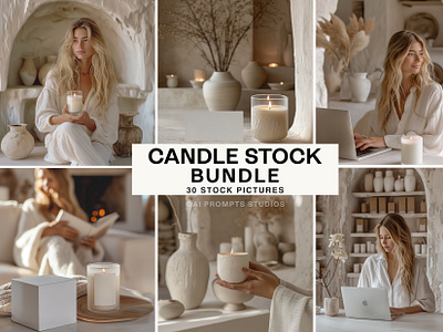 Aesthetic Candle Stock Bundle + Mockups branding moodboard candle candle branding candle mockups candle photos candle stock mockup mockups stock