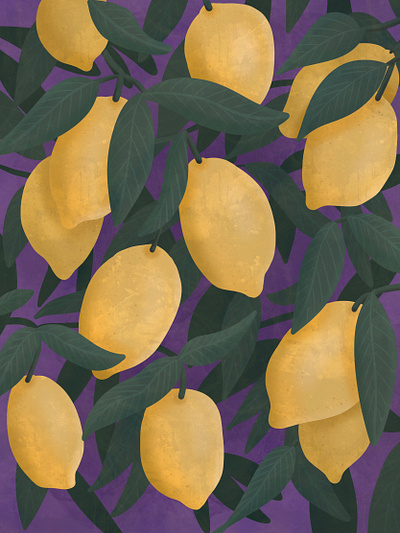 Lemon tree poster illustration poster