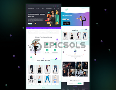 Fitness landing page appdesign epicsols figma figmadesign fitnesslandingpage homepagedesign landingpagedesign mockup mockupdesign ui uidesign uiux uiuxdesign ux uxdesign webdesing