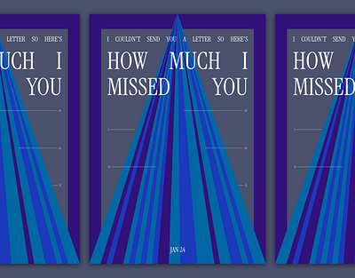 "MISSED YOU" Poster - Processing Based Poster affinity designer data generative graphic design poster processing