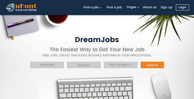 Website Concept for Jobs Search graphic design website design