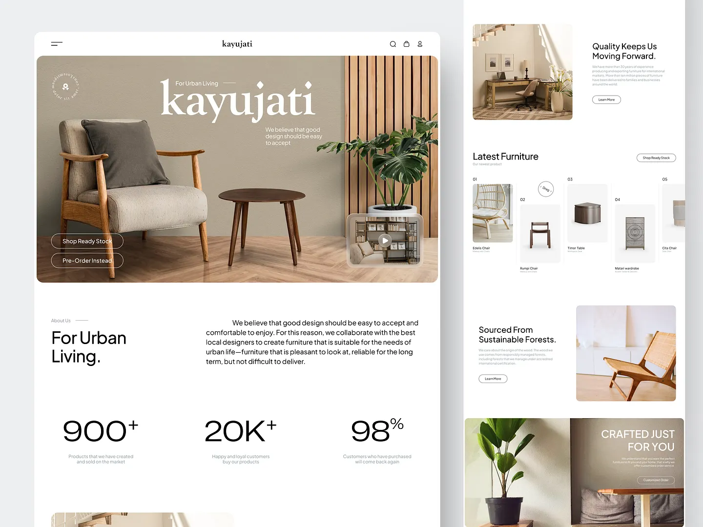 Modern Furniture Website Design for Urban Living