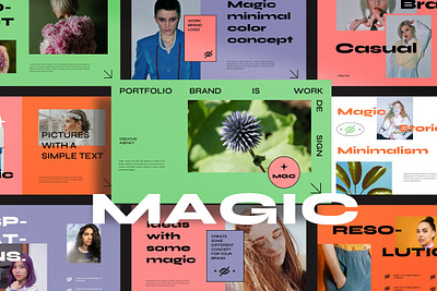 Magic Brand - PowerPoint agency analytics annual business corporate infographic marketing pitch deck portfolio power point report startup urban urban template
