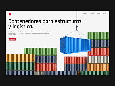 Website for a containers company art direction graphic design landing landing page ui ui design web web design web site