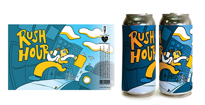 Craft Beer Can Design beer can craft beer illustration label mockup packaging student work