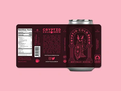 Cryptid Cold Brew Can Label Design branding candesign canpackaging coffeecanpackaging coffeedesign cryptid design graphic design illustration labeldesign logo logotype packaging packagingdesign vector