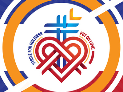 Couples for Christ: Leaders' Conference 2021 Official Logo catholic catholic logo cathoplic couples for christ heart lines logo design