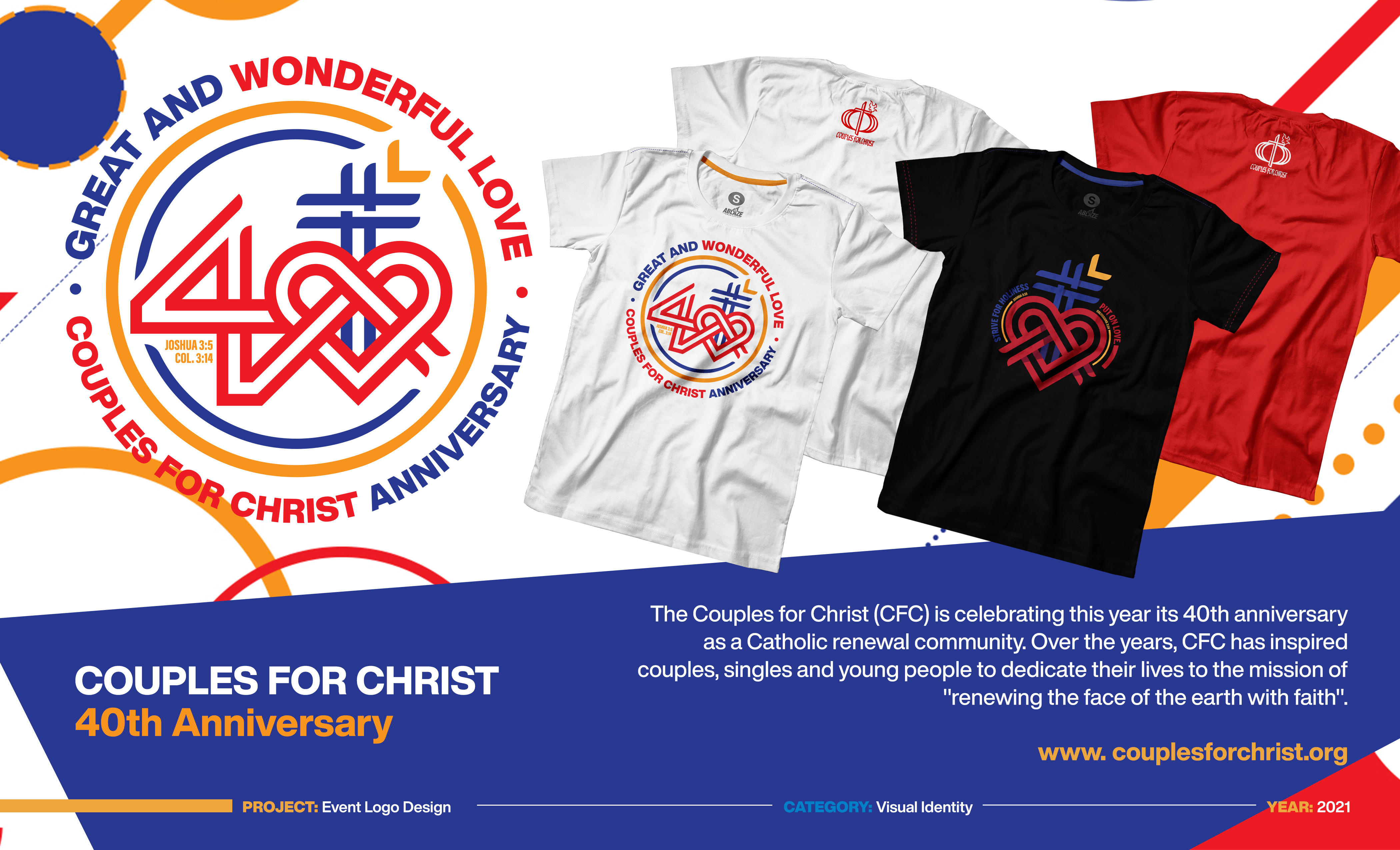 Couples for Christ 40th Anniversary 2021 Official Logo cfc couples for christ emblem logo logo logo design official logo