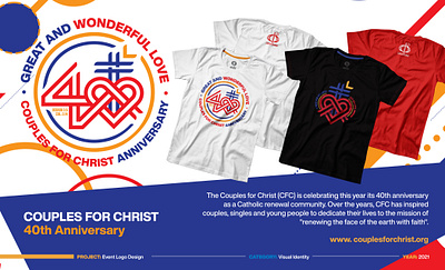 Couples for Christ 40th Anniversary 2021 Official Logo cfc couples for christ emblem logo logo logo design official logo