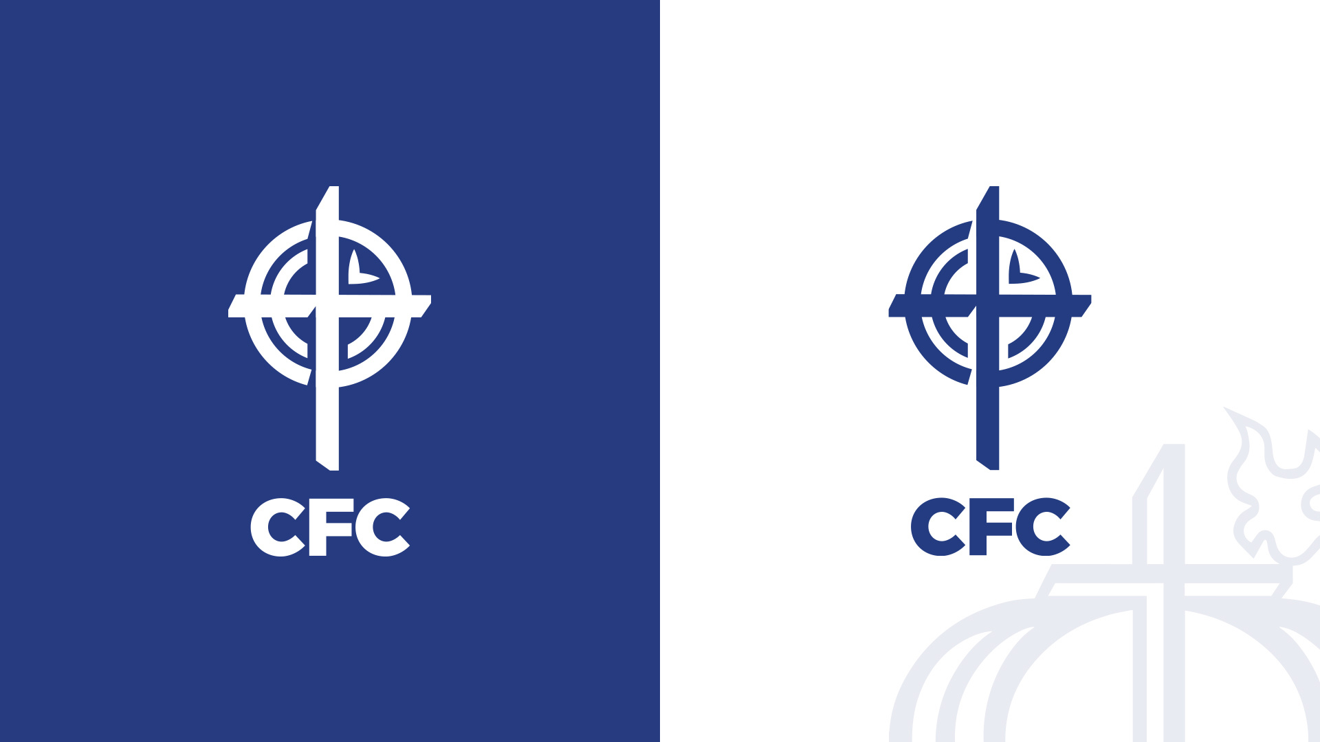Couples for Christ, logo revamp (rejected) cfc couples for christ cross globe cross logo globe logo logo logo design